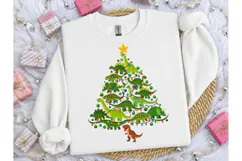 Dinosaur Christmas Tree PNG Shirt Design Product Image 3