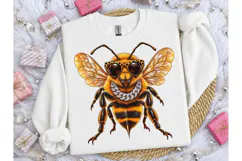 Cool Bee Leopard Sunglasses PNG Tee Product Image 3