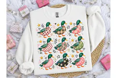 Cute Mallard Duck Pattern PNG Tee Design Product Image 1