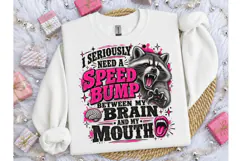 Speed Bump Brain Mouth Raccoon PNG Tee Product Image 3