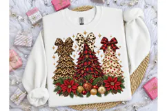 Christmas Trees Bows PNG Sublimation Des Product Image 1
