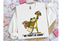 We Thrift At Dawn Frog PNG Shirt Product Image 2