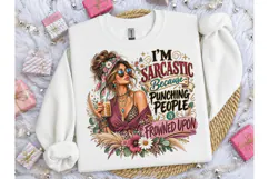 Sarcastic Boho Woman PNG Sublimation Tee Product Image 3