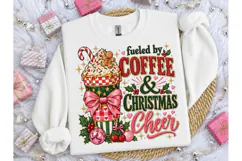 Fueled by Coffee Christmas PNG Tee Product Image 1