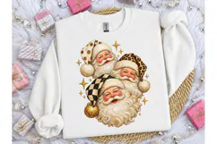 Vintage Santa Trio PNG Sublimation Tee Product Image 1