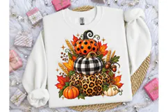 Fall Pumpkin Stack PNG Sublimation Tee Product Image 1