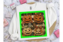 Halloween Pumpkin Quad PNG Sublimation Product Image 5