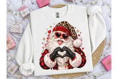 Cool Santa Leopard Hat PNG Shirt Design Product Image 3