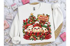 Merry Christmas Cute Dumplings PNG Tee Product Image 3