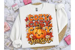 Cozy Season Pumpkin Fall PNG Shirt Desig Product Image 1