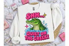 Shh Quiet On The Creek Alligator PNG Tee Product Image 3
