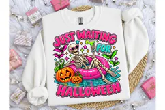 Just Waiting For Halloween PNG Shirt Product Image 3