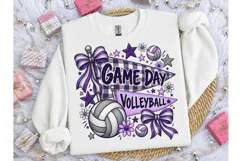 Game Day Volleyball PNG Sublimation Tee Product Image 1