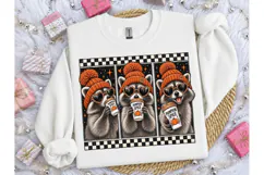 Raccoon Pumpkin Spice Fall PNG Tee Product Image 1