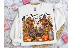 Halloween Highland Cow PNG Sublimation Product Image 2
