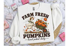 Farm Fresh Pumpkins Goose PNG Tee Product Image 2