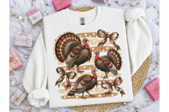 Thanksgiving Turkey Bow PNG Shirt Design Product Image 1