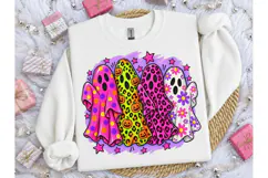 Groovy Halloween Ghosts PNG Tee Design Product Image 3