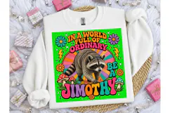 Be A Jimothy Raccoon Retro PNG Tee Product Image 5