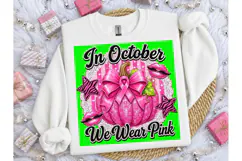 In October We Wear Pink Pumpkin PNG Product Image 6