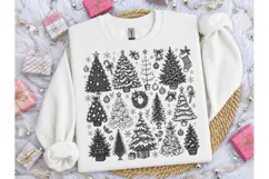 Christmas Trees Collage PNG Shirt Design Product Image 3