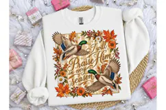 Praise Him Every Season Duck PNG Shirt Product Image 1