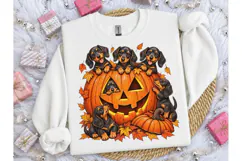 Dachshund Halloween Pumpkin PNG Tee Product Image 3