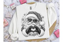 Cool Santa Leopard Hat PNG Shirt Design Product Image 1