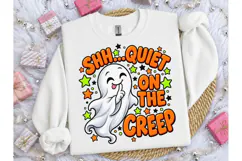 Shh Quiet On The Creep Ghost PNG Tee Product Image 3
