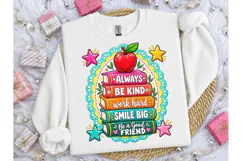 Teacher Books Apple PNG Sublimation Tee Product Image 1