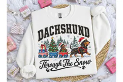 Dachshund Through The Snow PNG Shirt Product Image 2