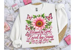 Blessed by God Floral PNG Shirt Design Product Image 2
