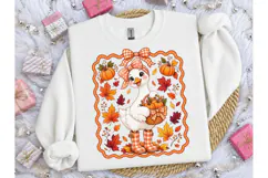 Fall Duck Pumpkin PNG Sublimation Tee Product Image 3
