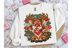 Rudolph Christmas Reindeer PNG Shirt Product Image 1