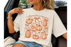 Praise Him Every Season Pumpkin PNG Tee Product Image 1