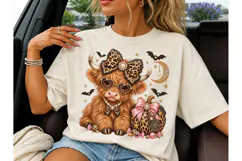 Halloween Highland Cow PNG Sublimation Product Image 3