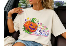 Halloween Pumpkin Ghost PNG Tee Design Product Image 1
