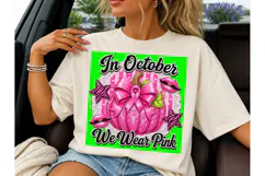 In October We Wear Pink Pumpkin PNG Product Image 1