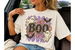 BOO Halloween Ghost PNG Shirt Design Product Image 1