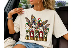 Merry Duck Hunting Christmas PNG Tee Product Image 3