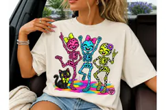 Dancing Skeletons Halloween PNG Tee Desi Product Image 1
