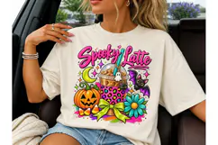 Spooky Latte Halloween PNG Shirt Design Product Image 3