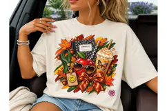 Fall Teacher Apple Coffee PNG Tee Design Product Image 3