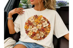 Dried Floral Circle PNG Sublimation Tee Product Image 3