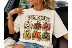 Pain Scale Pumpkin Halloween PNG Shirt Product Image 3