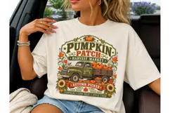 Pumpkin Patch Harvest Market PNG Tee Product Image 1