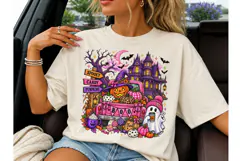 Spooky Halloween Boo Truck PNG Tee Product Image 3