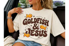 Goldfish & Jesus Retro PNG Shirt Design Product Image 3