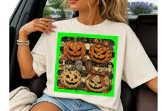 Halloween Pumpkin Quad PNG Sublimation Product Image 6