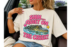 Quiet On The Creek Alligator PNG Tee Product Image 3